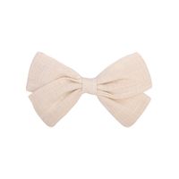 New Bow Pure Color Cotton  Knotted Side Clip sku image 4