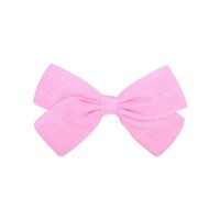 New Bow Pure Color Cotton  Knotted Side Clip sku image 8