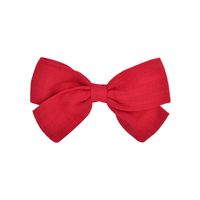 New Bow Pure Color Cotton  Knotted Side Clip sku image 7