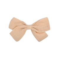 New Bow Pure Color Cotton  Knotted Side Clip sku image 3