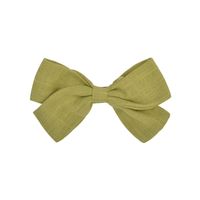 New Bow Pure Color Cotton  Knotted Side Clip sku image 13
