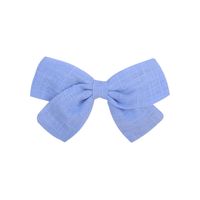 New Bow Pure Color Cotton  Knotted Side Clip sku image 20