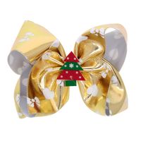Christmas  Children's Color Flash Big Bow Hairpin sku image 2