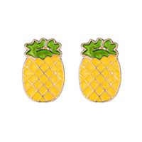 Alloy Dripping Fruit Pineapple Earrings sku image 2