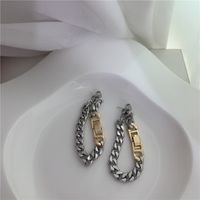 Metal Thick Chain Earrings sku image 1