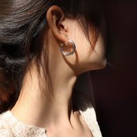 Simple Titanium Steel Earrings sku image 7