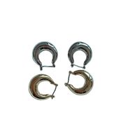 Simple Circle Metal Earrings main image 3