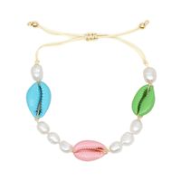 Bohemian Multilayered Natural Freshwater Pearl Shell Bracelet main image 5