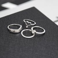 Retro Simple Letter Rings Eight-piece Set main image 4
