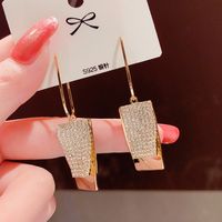 New  Full Diamond Irregular Metal Earrings main image 2