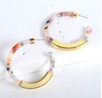 Retro C Shape Arylic No Inlaid Earrings sku image 6