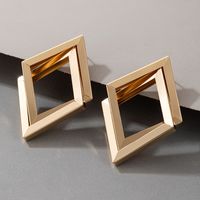 New Fashion Double-layer Geometric Metal Earrings main image 3