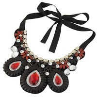 Bohemian Tassel Exaggerated Short Necklace sku image 1