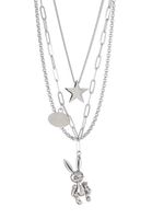 Simple Fashion Simple Five-pointed Star Long-eared Rabbit Multi-layer Long Necklace main image 1