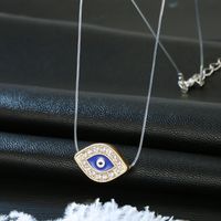 Jewelry Invisible Necklace Zircon Necklace Eye Transparent Devil&#39;s Eye Necklace main image 3