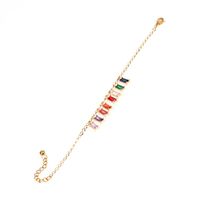 New Accessories Fashion Colored Zircon Pendant Bracelet Stainless Steel Bracelet Jewelry Wholesale main image 3