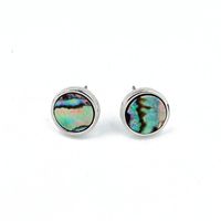 Jewelry Round Imitation Abalone Shell Earrings Colored Shell Earrings Resin Earrings sku image 2