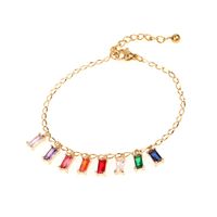 New Accessories Fashion Colored Zircon Pendant Bracelet Stainless Steel Bracelet Jewelry Wholesale sku image 1