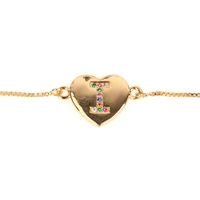 Europe Et En Amérique Croix Frontière Bijoux Cadeau Amour Coeur Bracelet Femmes De 26 Lettres Couleur Zircon Bracelet De Traction sku image 8