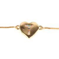 Europe Et En Amérique Croix Frontière Bijoux Cadeau Amour Coeur Bracelet Femmes De 26 Lettres Couleur Zircon Bracelet De Traction sku image 19