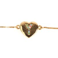 Europe Et En Amérique Croix Frontière Bijoux Cadeau Amour Coeur Bracelet Femmes De 26 Lettres Couleur Zircon Bracelet De Traction sku image 24