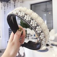 Korean Simple Hair Accessories Pearl Flower Thin Headband main image 1