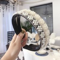 Korean Simple Hair Accessories Pearl Flower Thin Headband main image 3