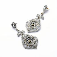 Fashion Jewelry Wholesale Diamond Flower Pendant Women&#39;s Earrings main image 3