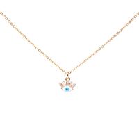 Hot Accessories Micro Inlaid Zircon Devil&#39;s Eye Blue Eye Necklace Women&#39;s Clavicle Chain Wholesale main image 6
