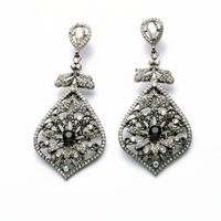 Fashion Jewelry Wholesale Diamond Flower Pendant Women&#39;s Earrings sku image 1