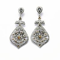 Fashion Jewelry Wholesale Diamond Flower Pendant Women&#39;s Earrings sku image 2