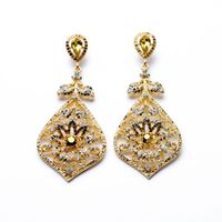 Fashion Jewelry Wholesale Diamond Flower Pendant Women&#39;s Earrings sku image 3