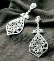 Fashion Jewelry Wholesale Diamond Flower Pendant Women&#39;s Earrings sku image 4