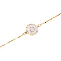 Trend Jewelry Micro-set Diamond Round Shell 26 Letter Bracelet Pull Zircon Bracelet sku image 15