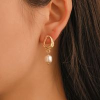 Europäische Und Amerikanische Ohrringe, Unregelmäßige Geometrische Wasser Tropfen Ohrringe, Ohrringe, Damen-barock Perlen Ohrringe, Ohrringe main image 3