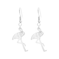 Best Selling Handmade Brushed Red-crowned Crane Earrings Fashion Animal Red-crowned Crane Alloy Earrings main image 3