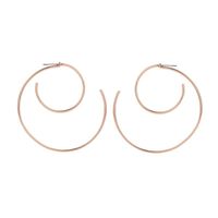 Hot Sale English Alphabet Double C Stud Earrings Simple Geometric Half Round Earrings Female Earrings main image 6