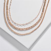 Fashion Jewelry Wholesale Sets Chain Women Short Short Chain New Multi-layer Necklace main image 3