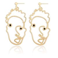 European And American Hot Earrings Personalized Face Mask Earrings Facial Makeup Earrings Exaggerated Punk Female Earrings Ear Studs Earrings sku image 3