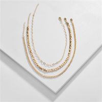 Fashion Jewelry Wholesale Sets Chain Women Short Short Chain New Multi-layer Necklace sku image 1
