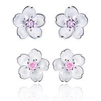 S925 Sterling Silver Earrings Cherry Blossom Earrings main image 2