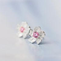 S925 Sterling Silver Earrings Cherry Blossom Earrings main image 5