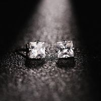Cubic Zirconia Earring Crown Diamond Stud Earrings main image 6
