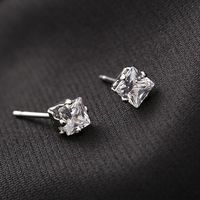Cubic Zirconia Earring Crown Diamond Stud Earrings main image 3