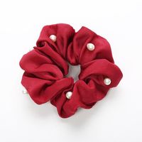 Korean Cloth Art Headdress Pearl Hair Band Tying Hair Rubber Band Large Intestine Hair Rope Holster Flower Hair Accessories Wholesale main image 4