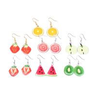 Cute Cartoon Strawberry Watermelon Earrings Earrings Women&#39;s New Fruit Earrings main image 6