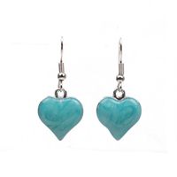 Européen Et Américain De Mode Long Coeur Amour Coeur Boucles D'oreilles Boucles D'oreilles Digne Pendentif Personnalité Sauvage Boucles D'oreilles Femme Boucles D'oreilles En Gros main image 4