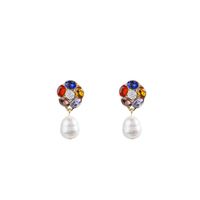 Nouveau En Ligne Influenceur Mode Élégante Couleur Cristal Perle Boucles D'oreilles Oreille Goujons Qingdao Usine Ventes Directes main image 6