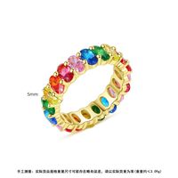 Ring Colorful Ladies Copper Inlaid Zirconium Ring Ring Wholesale main image 6