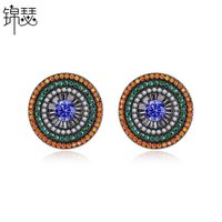 Wholesale Earrings Retro Cross-border Fashion Copper Zirconium Earrings For Women main image 2